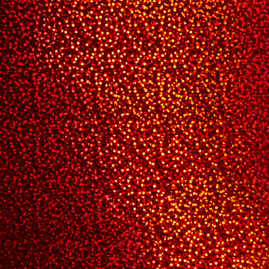 premium vinyl holografisk glitter - permanent röd
