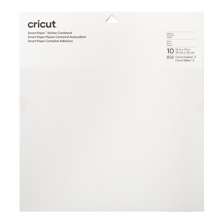 smart paper sticker-kartong vit