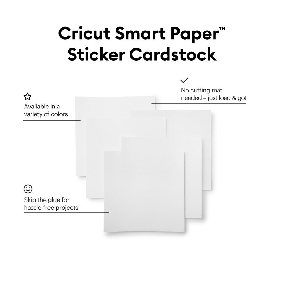 smart paper sticker-kartong vit