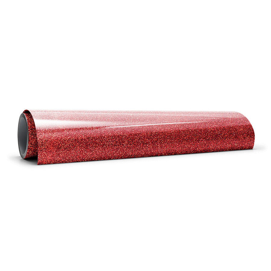 smart iron-on glitter röd 15 m