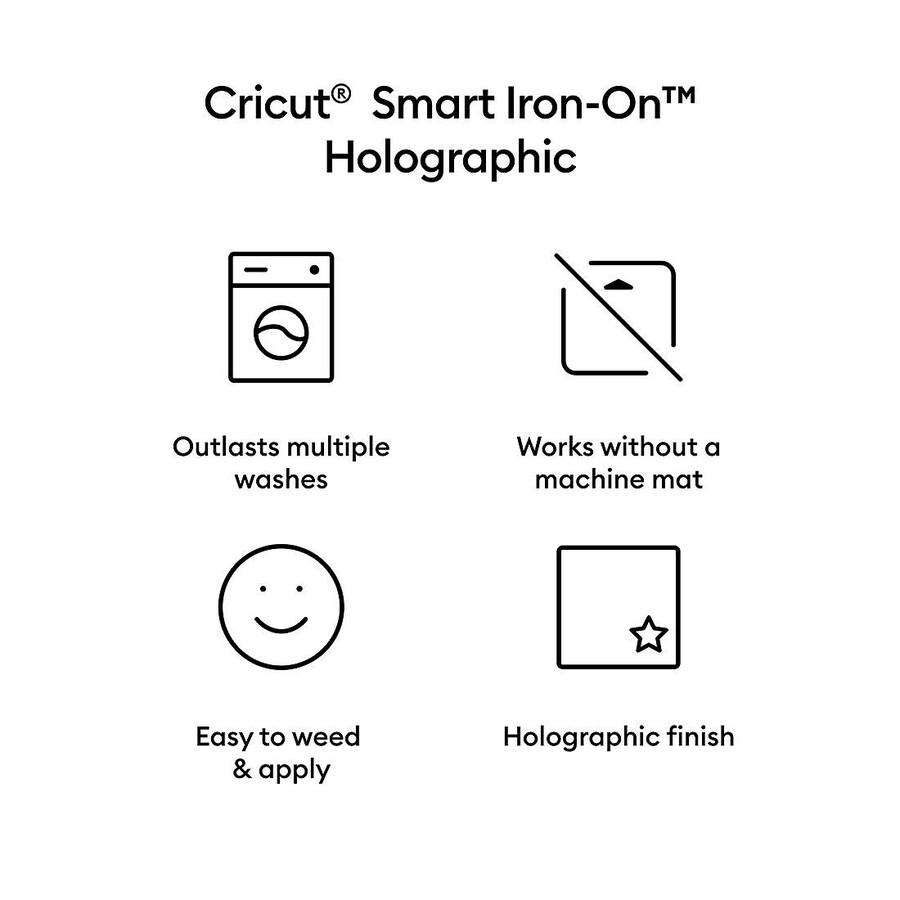 smart iron-on holografisk 65 x 15 m