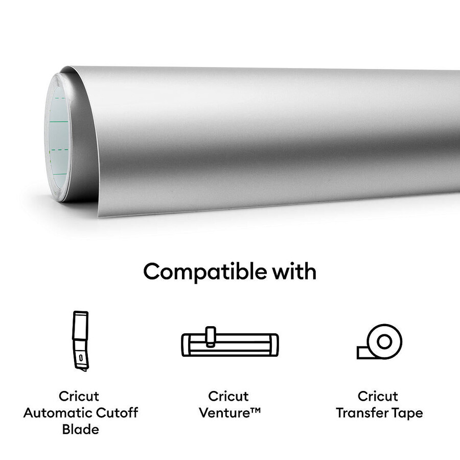 smart vinyl matt metallic - permanent silver 15 m