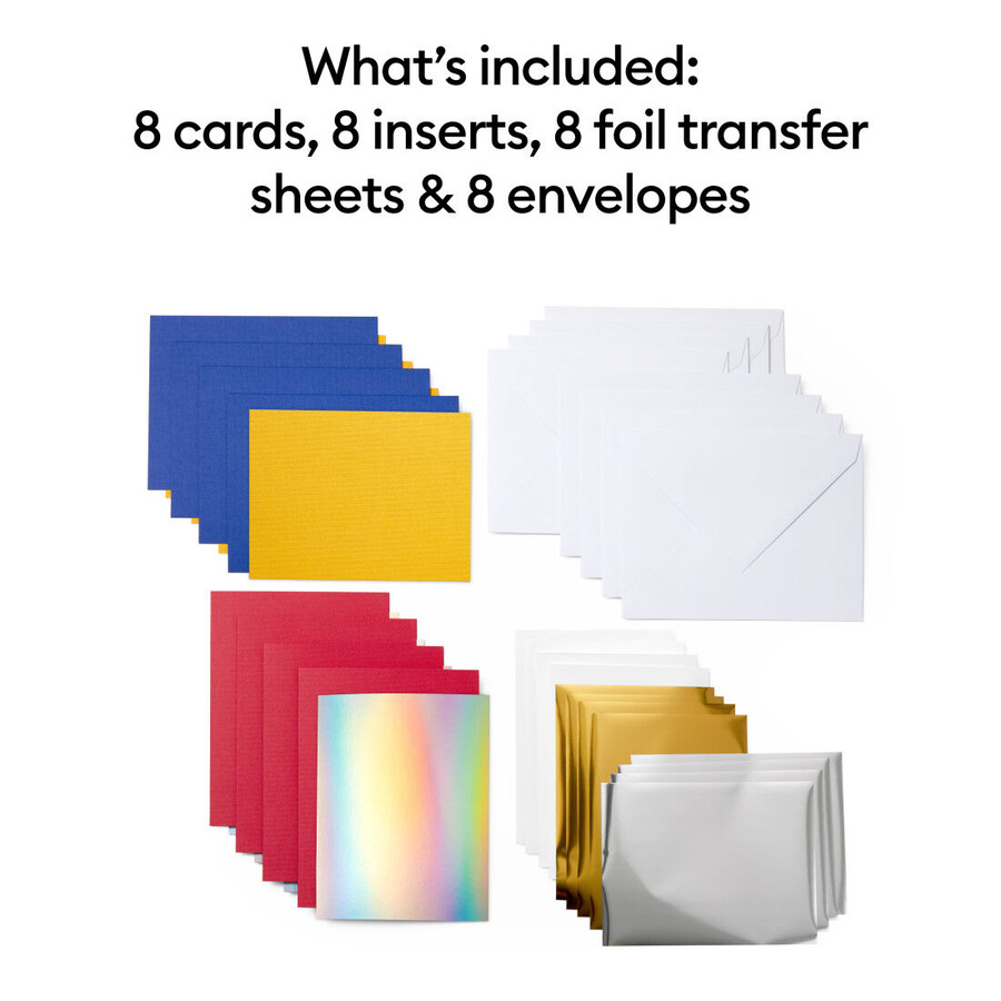 cricut joy folieöverföringskort provbitar för fester - a6