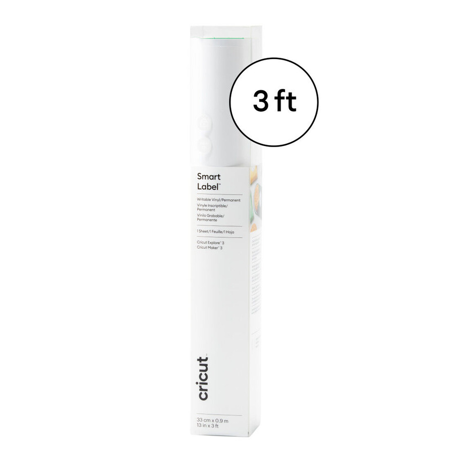 smart label skrivbar vinyl – permanent vit 1 m