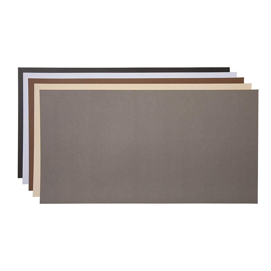smart paper sticker cardstock-provbitar neutrala färger - 13 x 25 tum 20 st