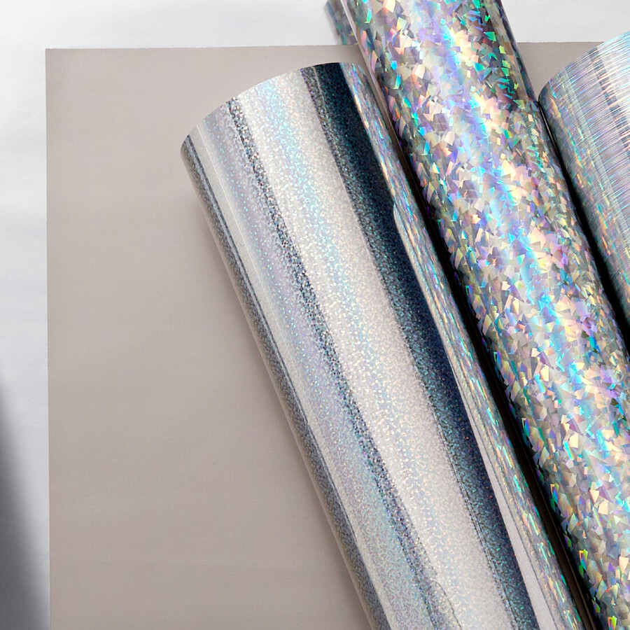holografisk vinyl silverprovtagning - permanent 6 st
