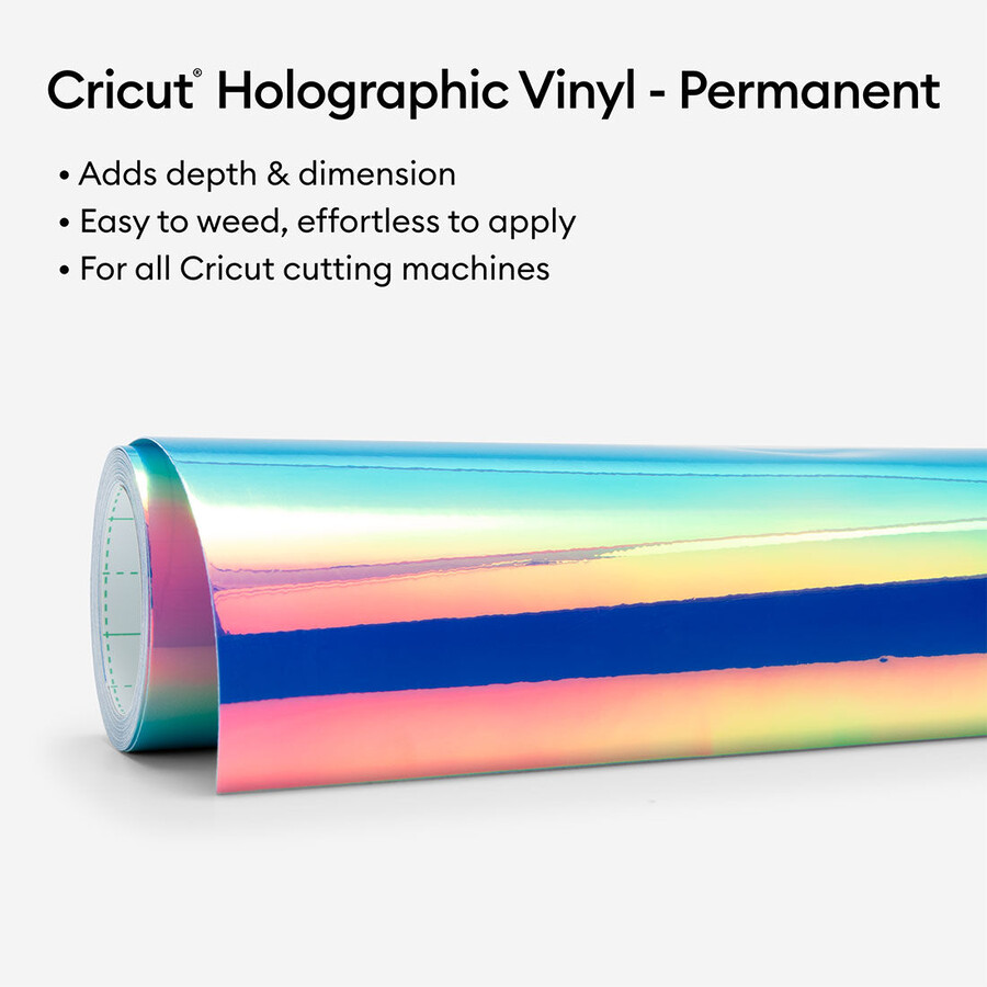 holografisk vinyl – permanent 45 m blå