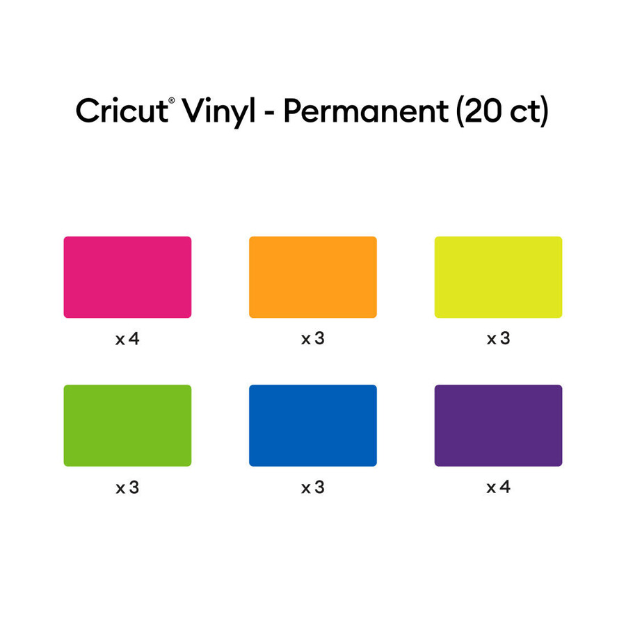 vinyl bright rainbow sampler - permanent 20 st