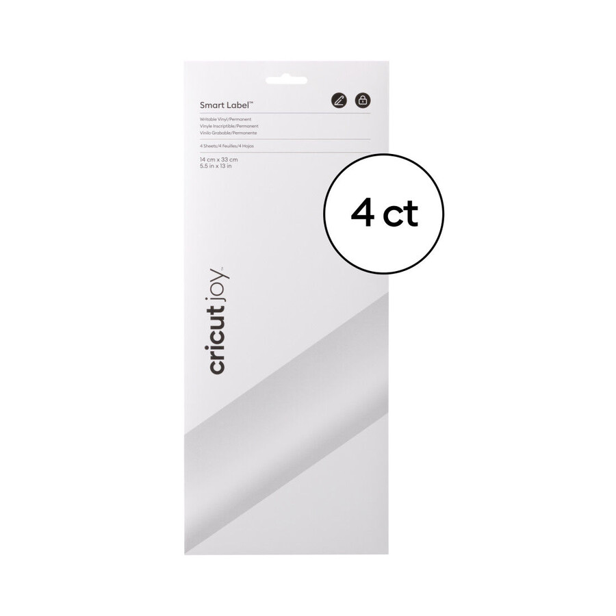 cricut joy smart label skrivbar vinyl – permanent vit