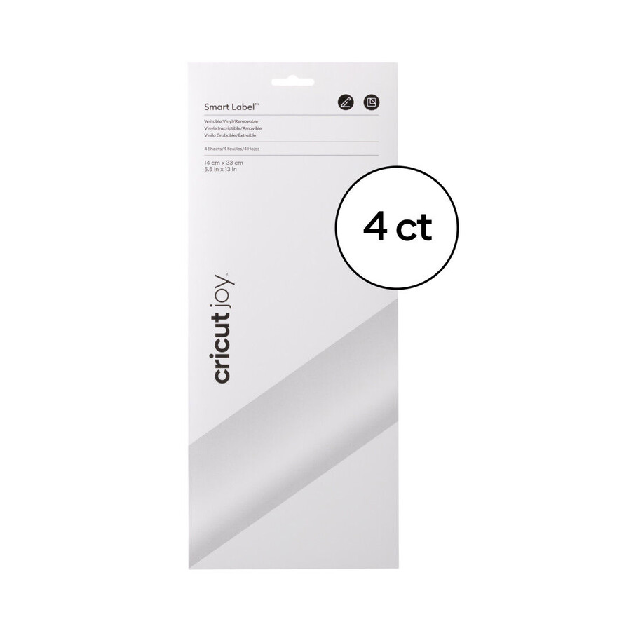 cricut joy smart label skrivbar vinyl – avtagbar vit