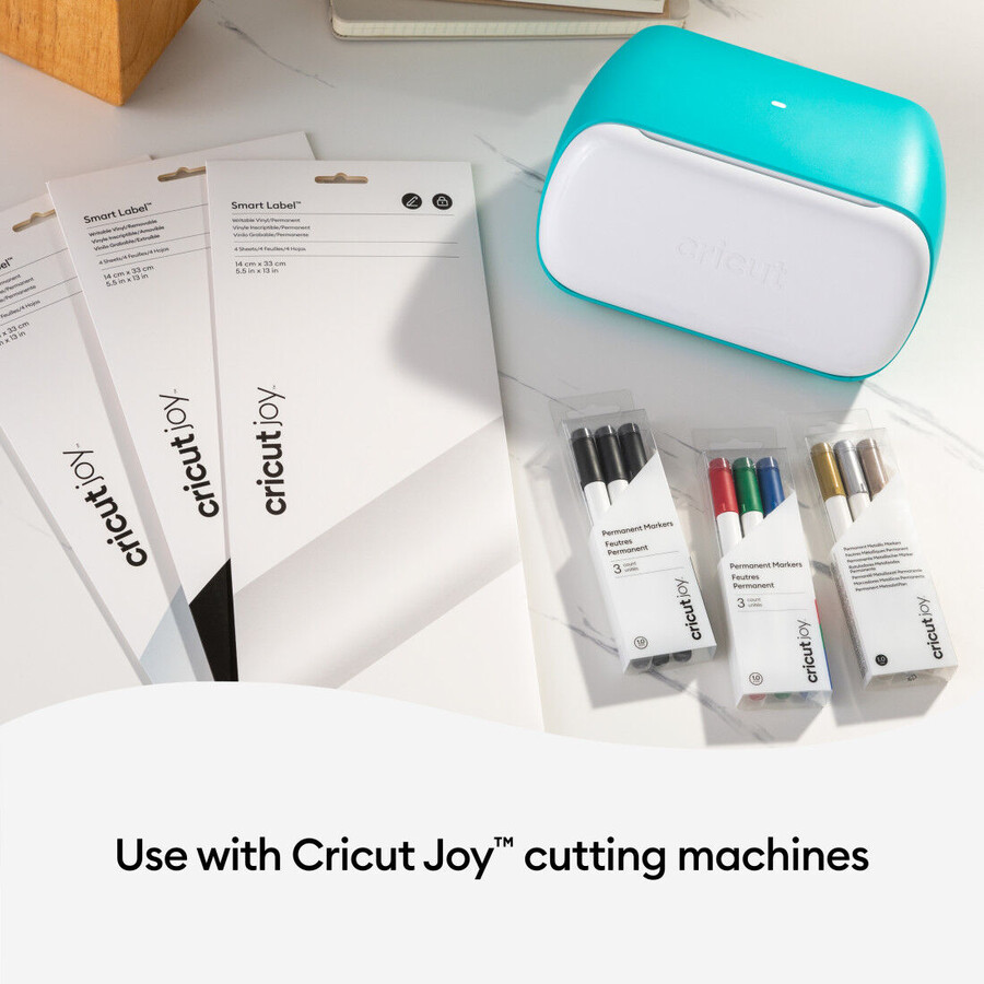 cricut joy smart label skrivbar vinyl – avtagbar vit