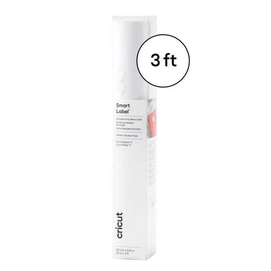 smart label skrivbar vinyl – avtagbar vit 1 m