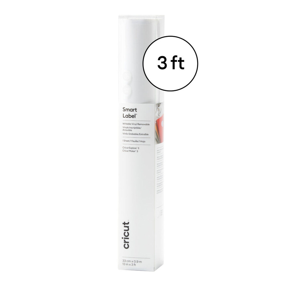 smart label skrivbar vinyl – avtagbar transparent 90 cm