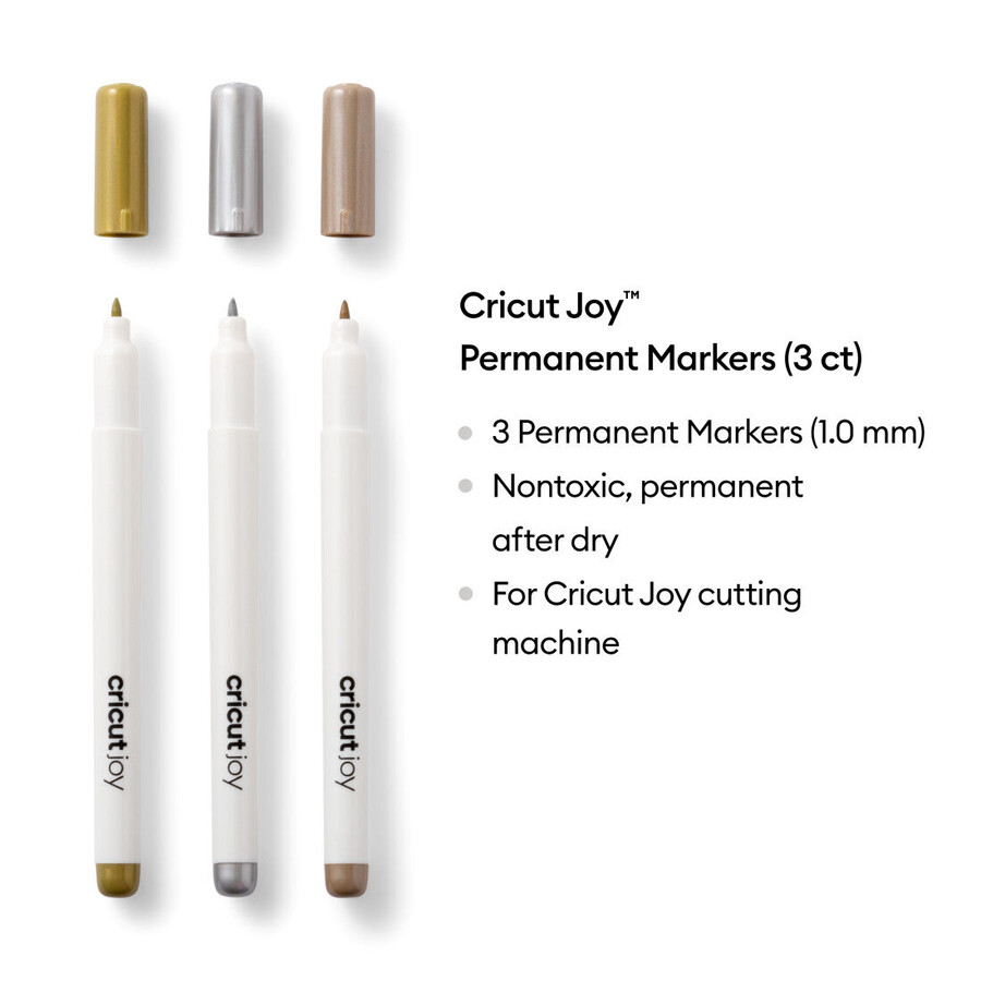 cricut joy permanenta metalliska markerpennor 10 mm guldsilverkoppar 3 st