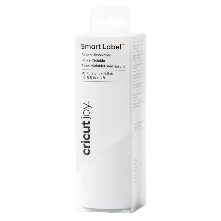 cricut joy smart label-papper – lösligt vitt