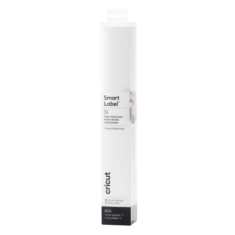 smart label-papper – lösligt vitt