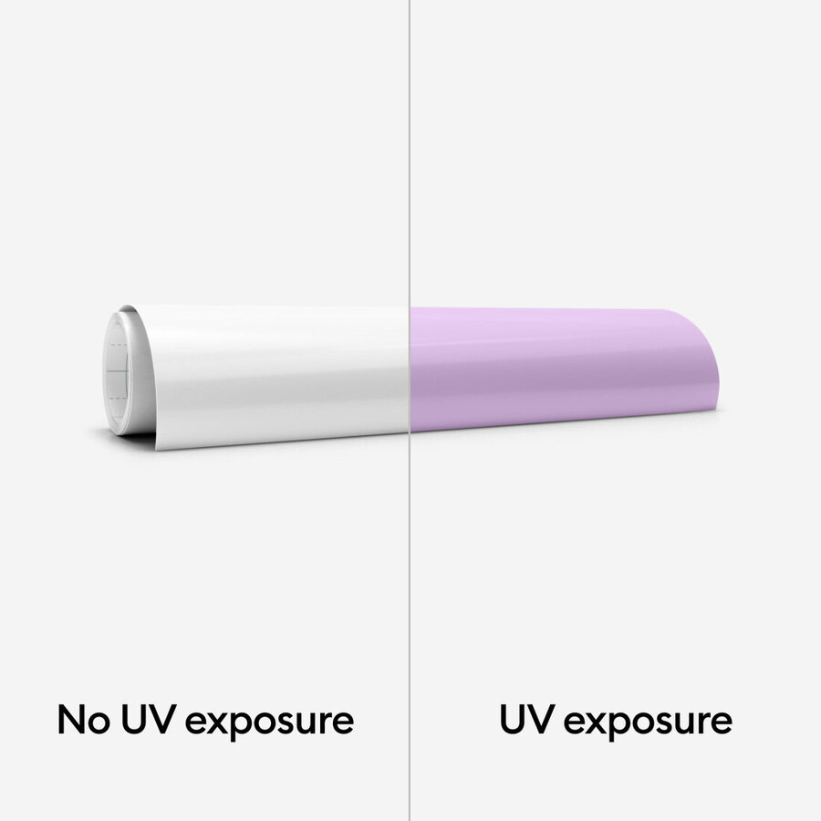 uv-aktiverad färgändrande strykning vit - violett