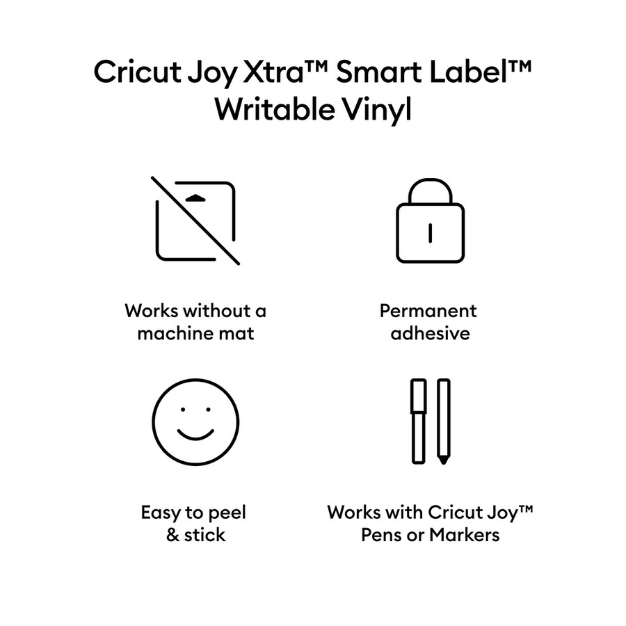 cricut joy xtra smart vinyl skrivbar vinyl – permanent 3 st