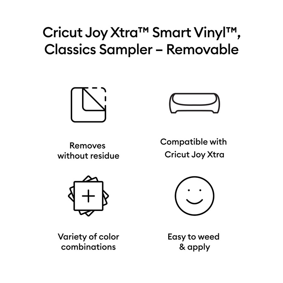 cricut joy xtra smart vinyl – avtagbar provbit klassiker 3 st