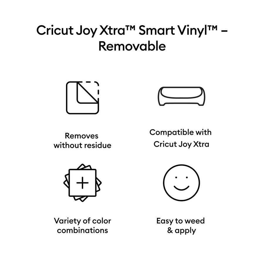 cricut joy xtra smart vinyl – avtagbar 90 cm