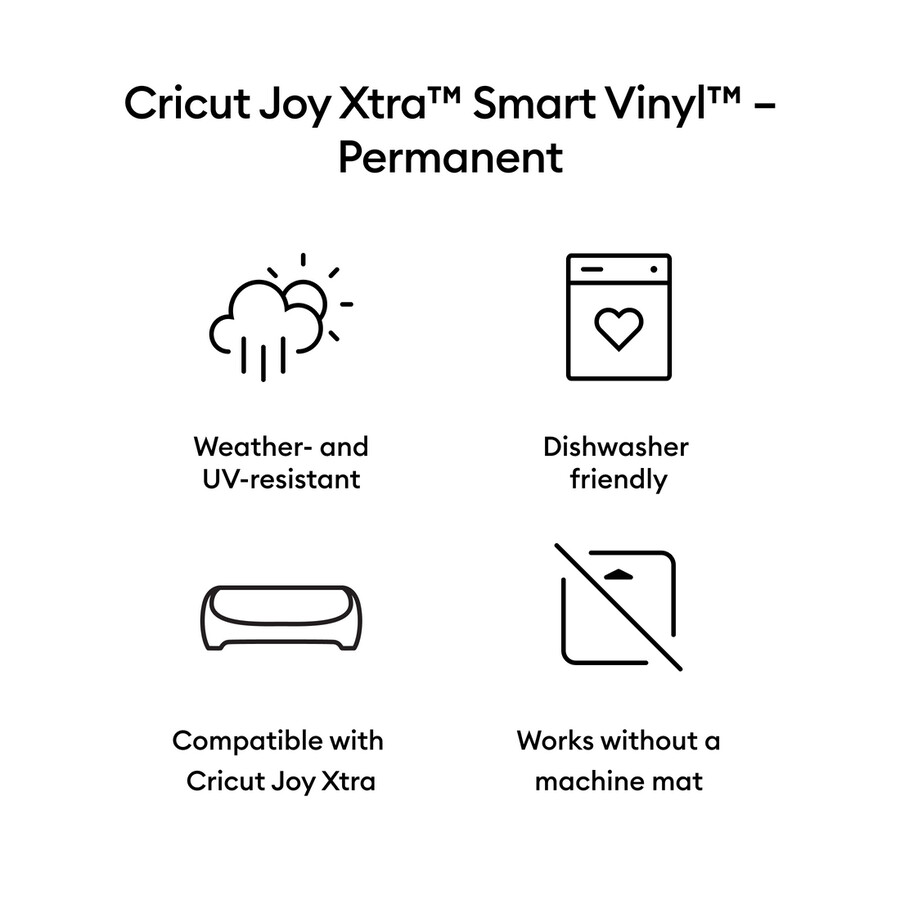 cricut joy xtra smart vinyl matt metallic – permanent 90 cm