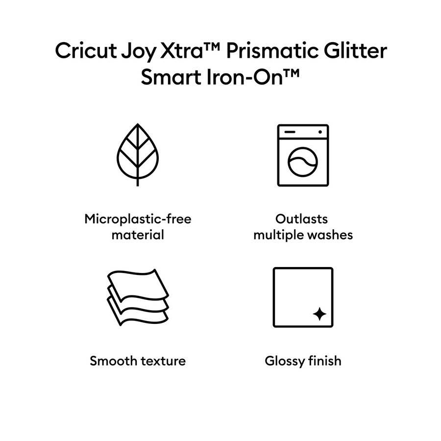 cricut joy xtra prismatic glitter smart iron-on 473 ml