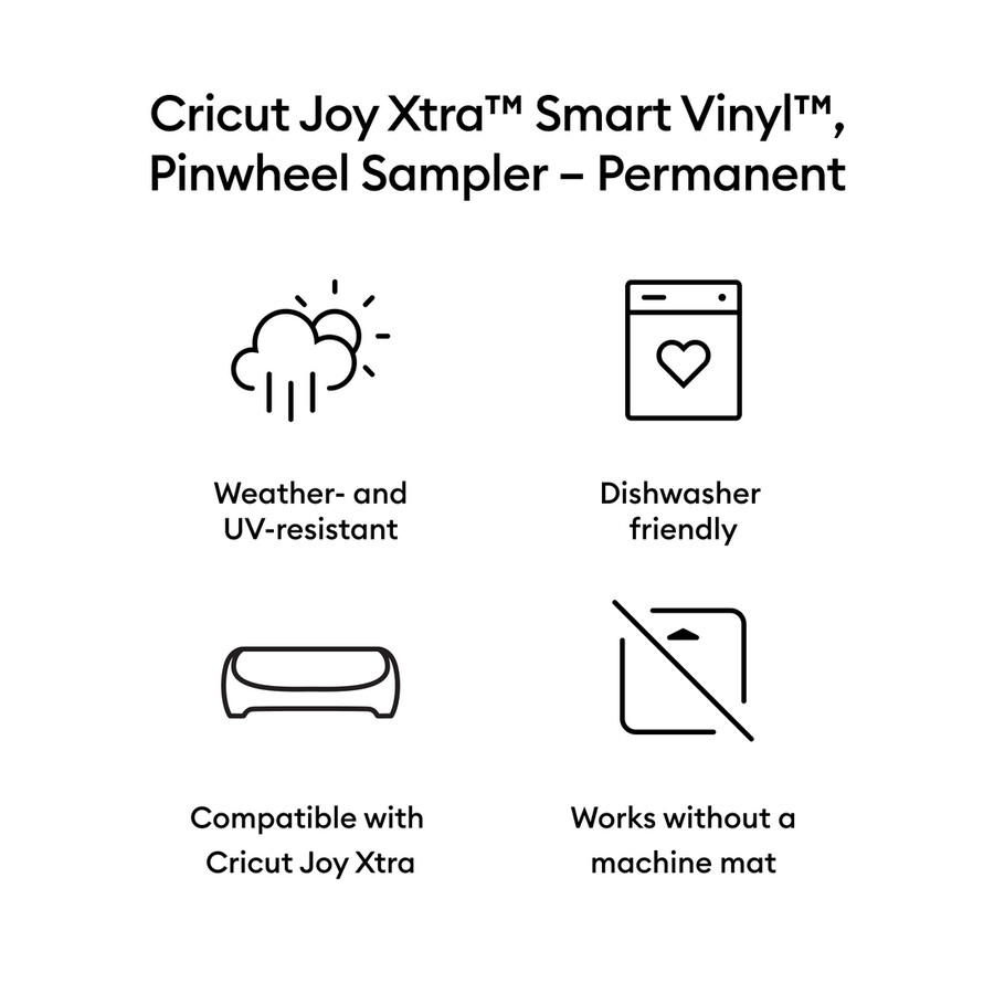 cricut joy xtra smart vinyl – permanent provtagningspapper vindsnurra 3 st