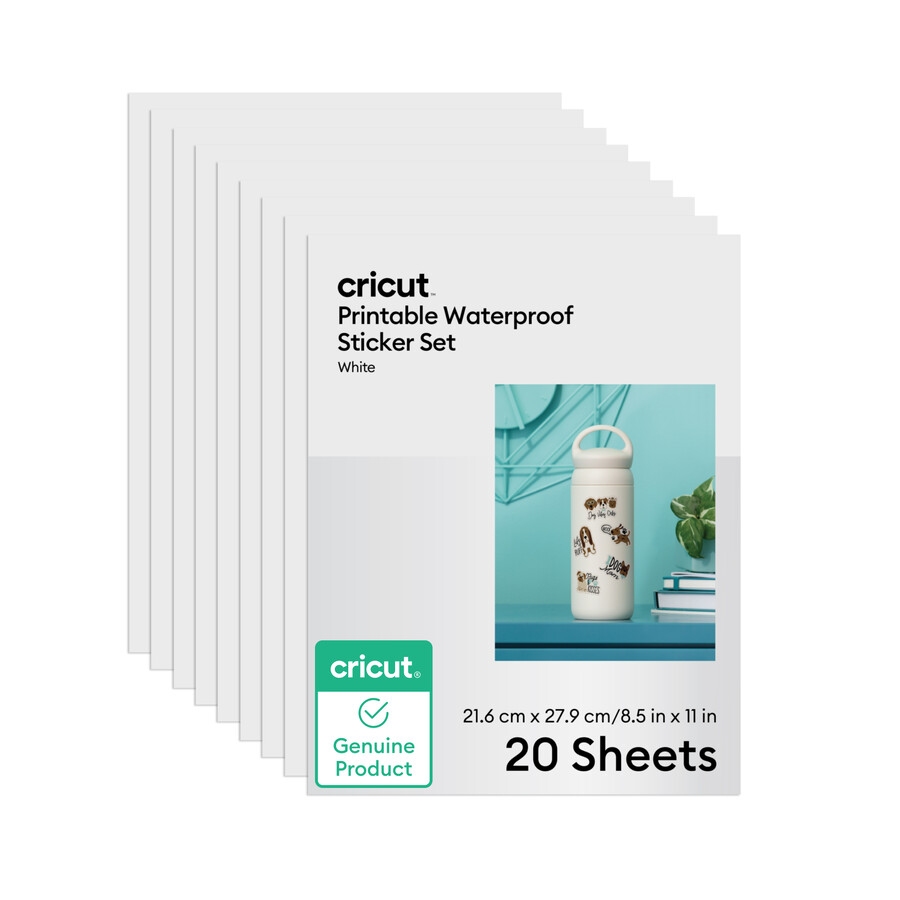 cricut utskrivbara vattentäta klistermärkesset - 85 x 11 tum 20 st