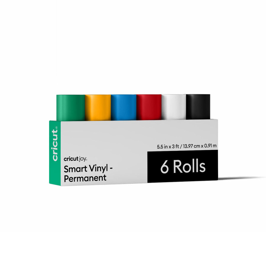 cricut joy smart vinyl permanent vinyl utan matta varierat provtryck - 55 tum x 3 fot 6 st
