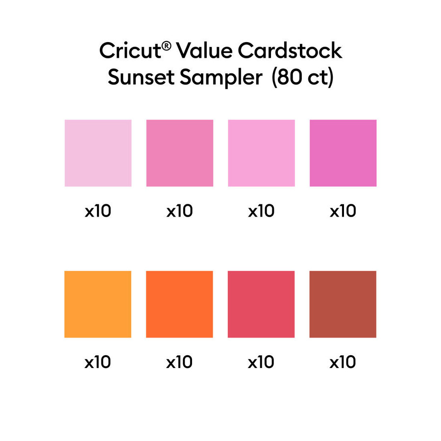 värdekartong sunset sampler - 85 x 11 tum 80 st