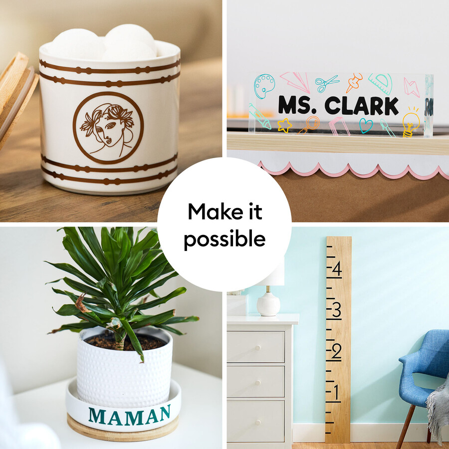 cricut smart vinyl permanent vinyl utan matta färgglatt provtryck – 13 x 12 tum 20 st
