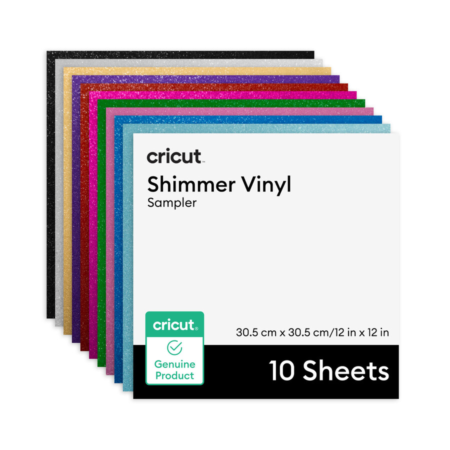 cricut shimmer vinyl – permanent festprovtagning – 12 x 12 tum 10 st