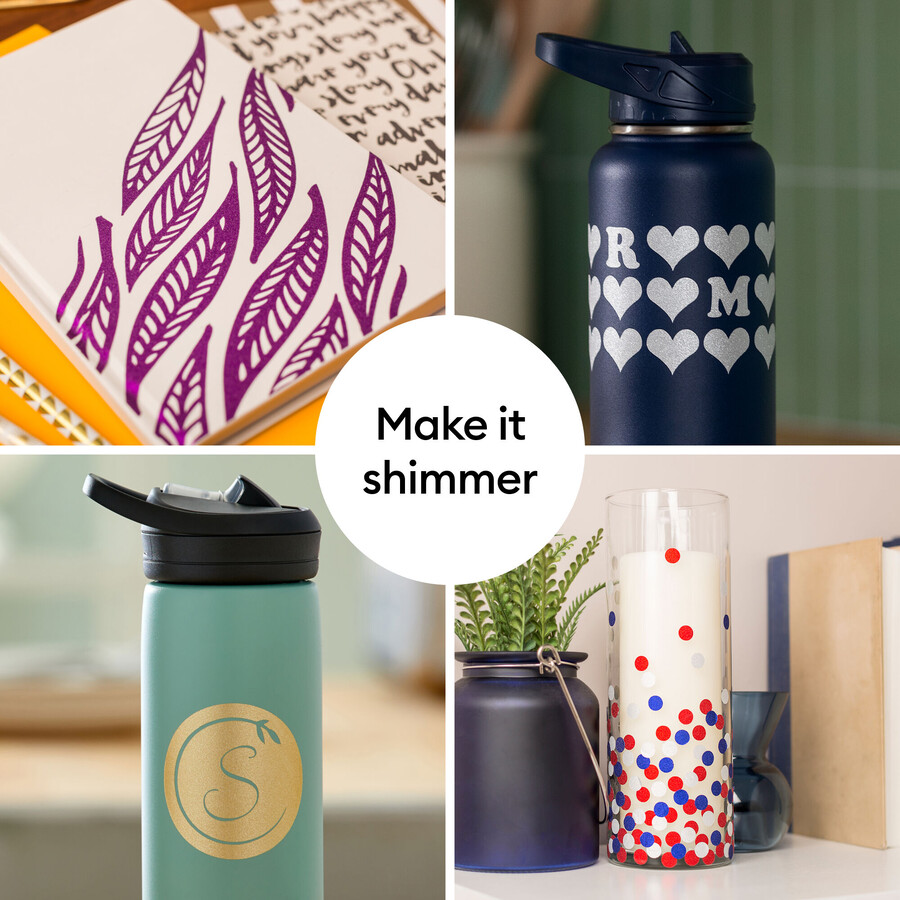 cricut shimmer vinyl – permanent festprovtagning – 12 x 12 tum 10 st