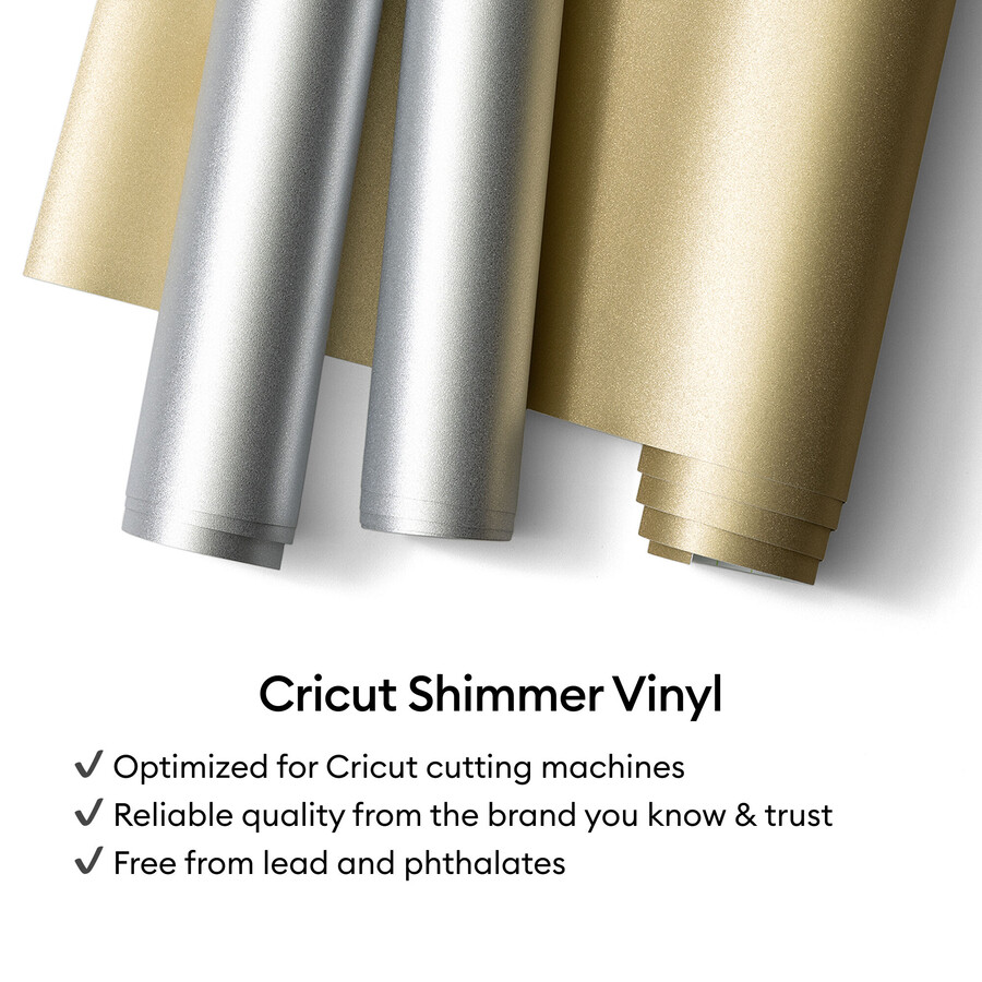 cricut shimmer vinyl – permanent festprovtagning – 12 x 12 tum 10 st