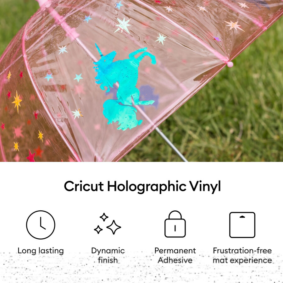 cricut holografisk vinyl – permanent mytisk sampler – 12 x 12 tum 10 st