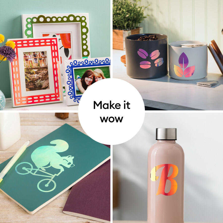 cricut holografisk vinyl – permanent mytisk sampler – 12 x 12 tum 10 st