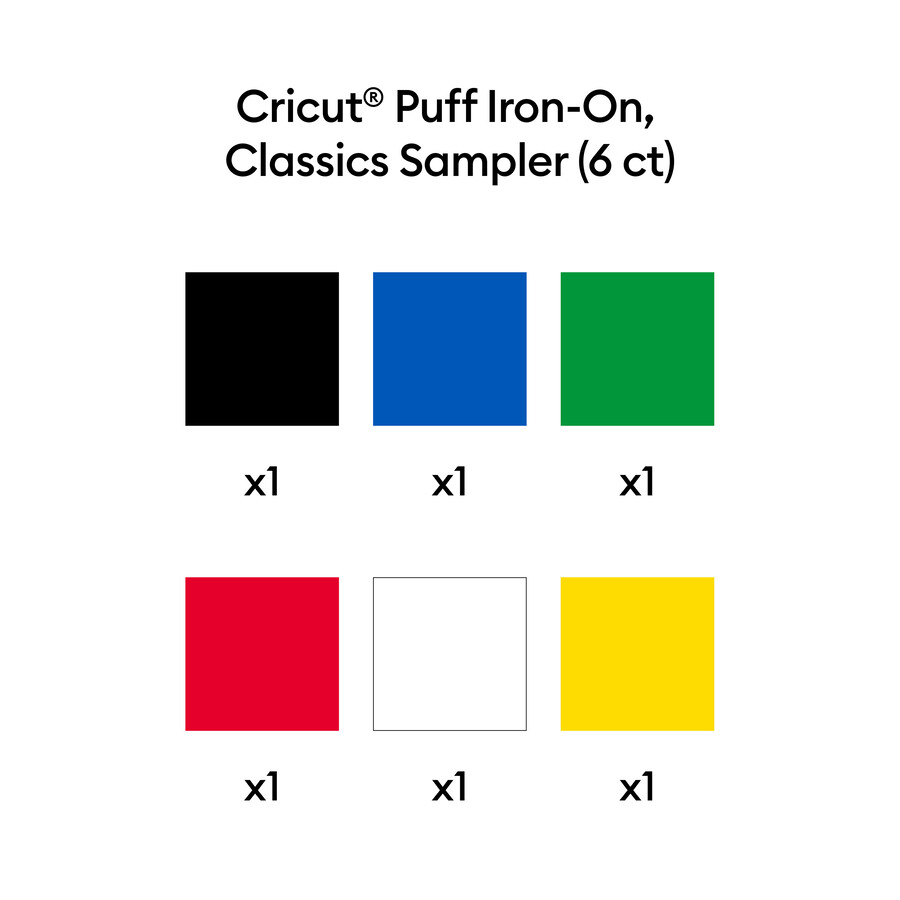cricut puff strykmärke klassiskt strykmärke - 12 x 12 tum 6 st