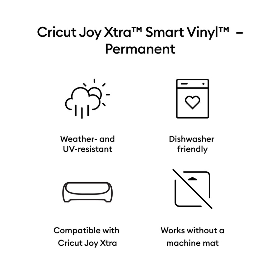 cricut joy xtra smart vinyl matt metallic – permanent 90 cm