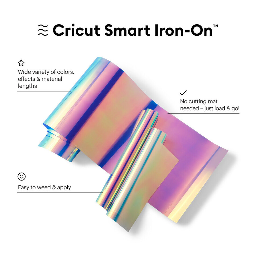 smart iron-on holografisk 90 cm
