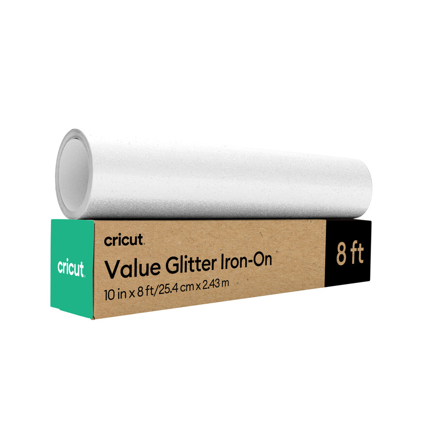 värdeglitter-strykbart material 25 cm x 24 m