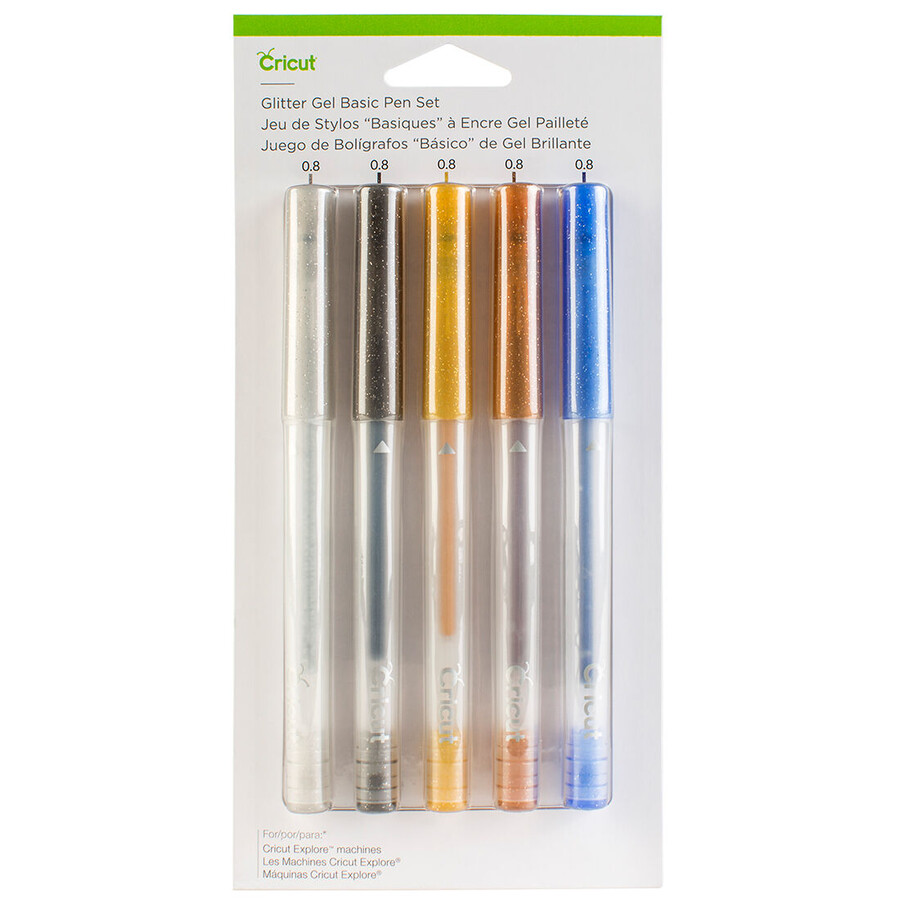 glitter gelpennset basics 5 st.