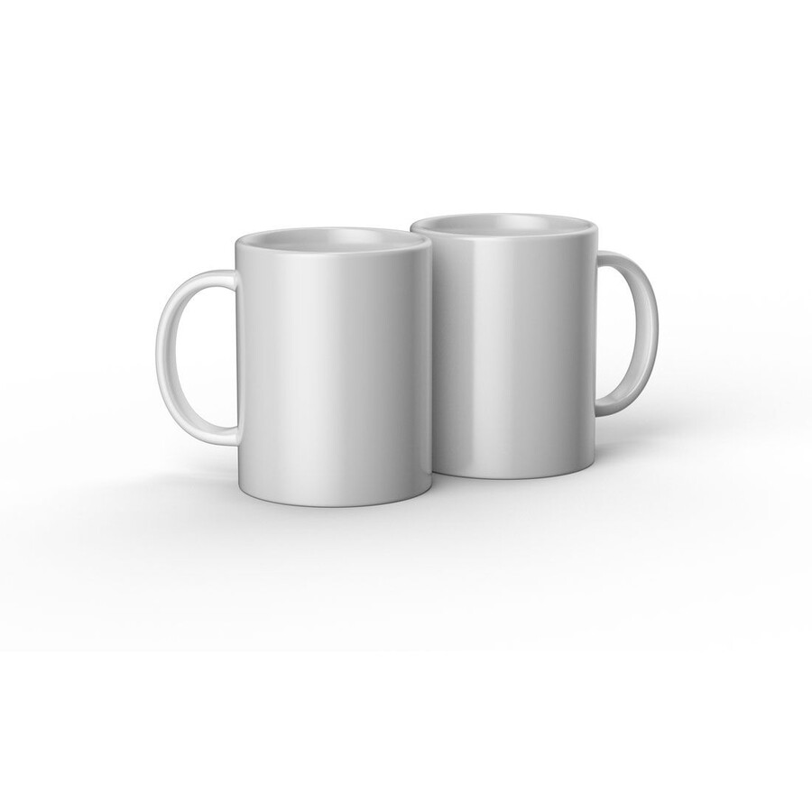 keramisk mugg blank vit - 425 ml 2 st
