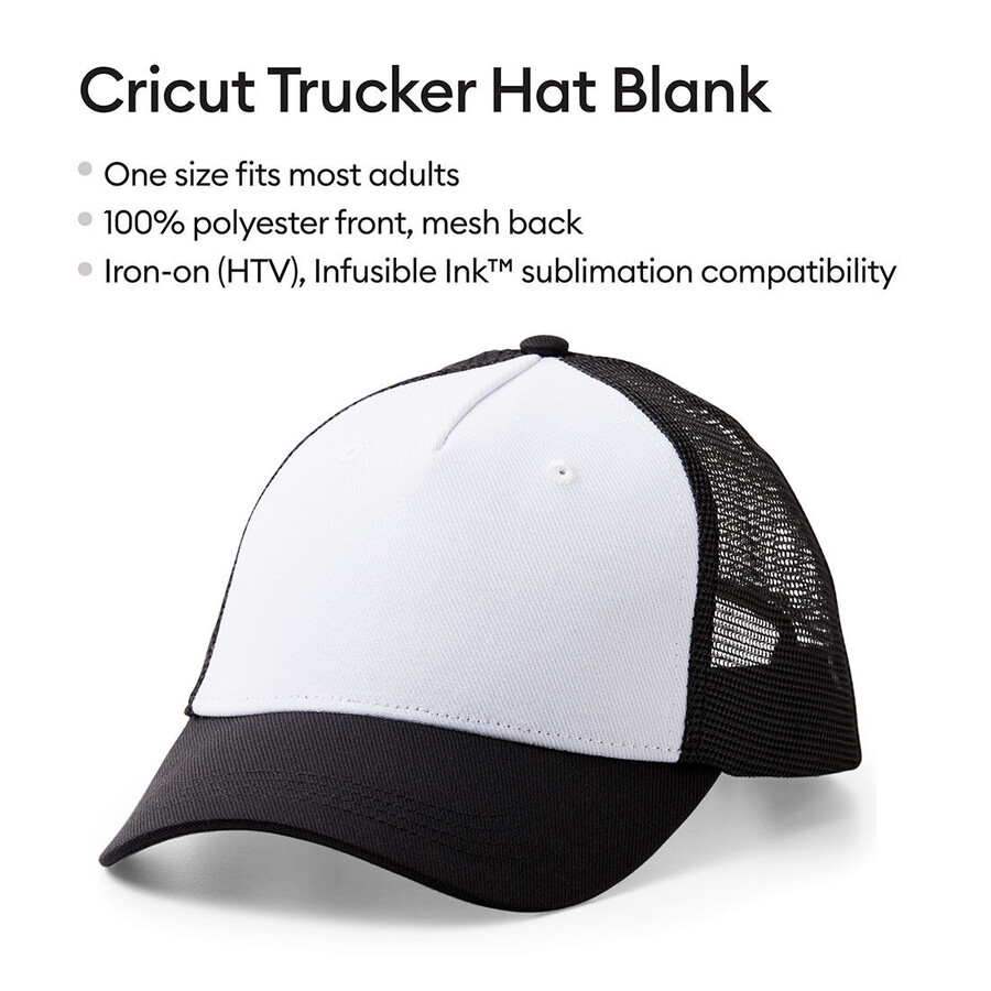 cricut truckerkeps svartvit