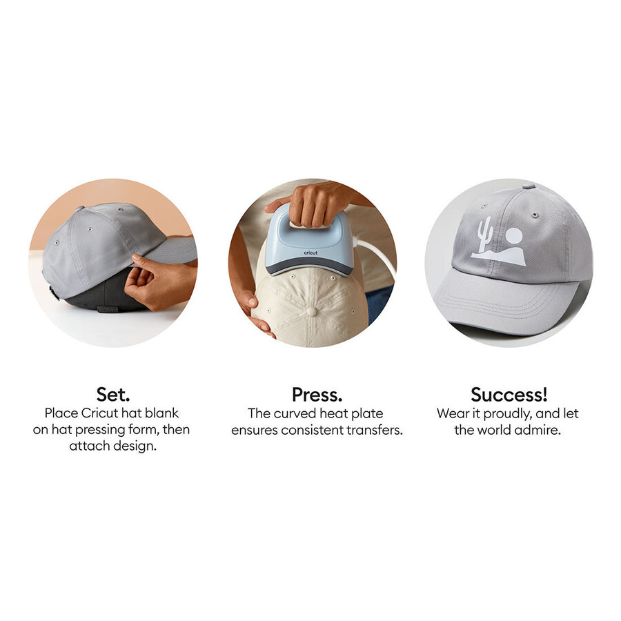 cricut ball cap blank grå 1 st