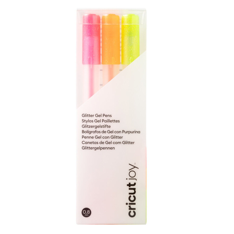 cricut joy glitter gelpennor 08 mm neon 3 st